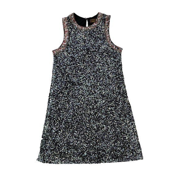 Anthropologie Varun Bahl Astronomy All Over Sequin Swing Dress size 10 - Picture 1 of 7